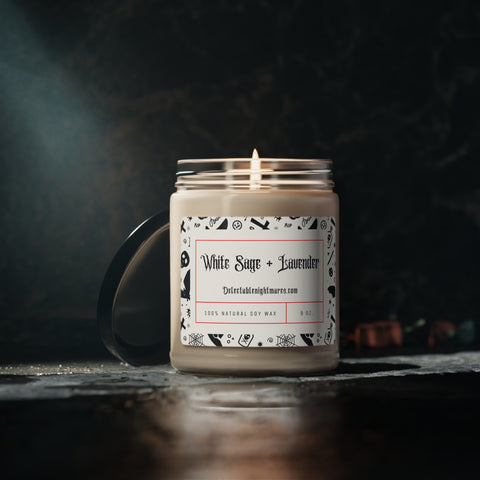 "White Sage + Lavender" Scented Soy Candle, 9oz