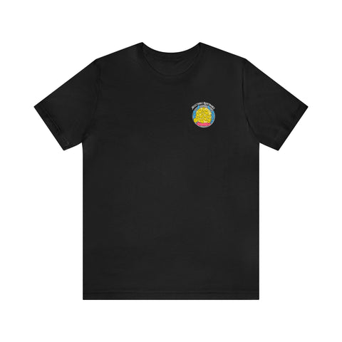 "Smiley Face"  Cotton Graphic  T-Shirt - Black