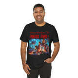 "I Sold My Soul to Baldur's Gate 3" Black Metal Jersey Short Sleeve T-shirt