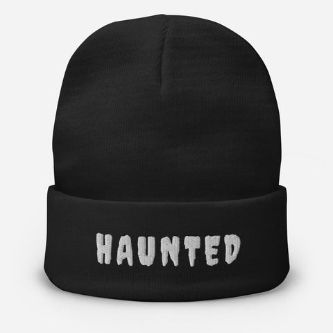 "HAUNTED" Embroidered Beanie