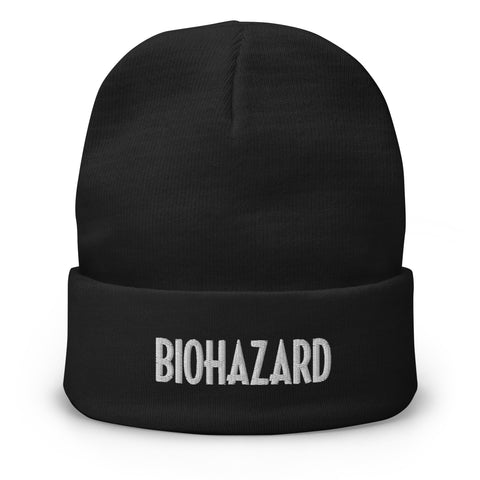"Biohazard" Embroidered Beanie